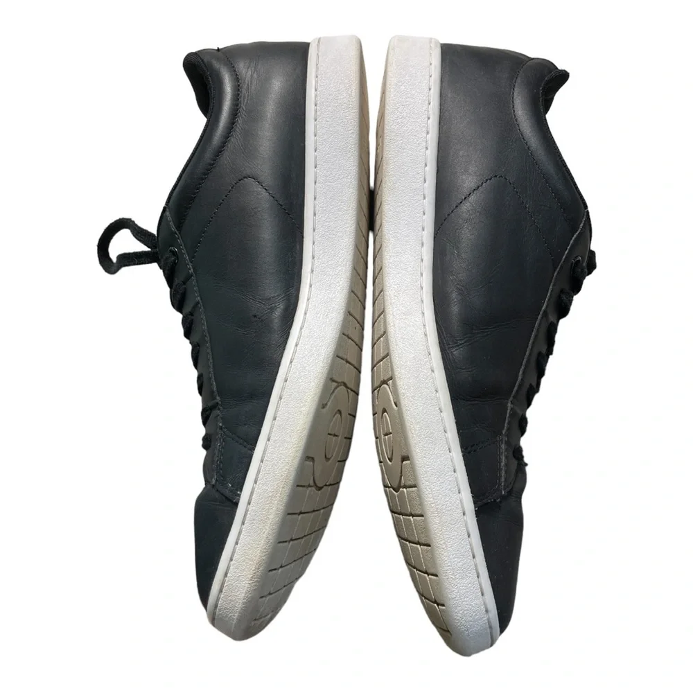LACOSTE Carnaby EVO Black Leather Sneakers Size 13